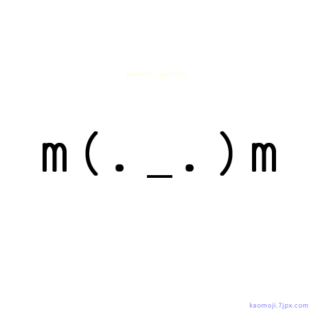 m(._.)m Illustration of emoticons ｜ 「m(._.)m」